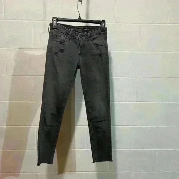 Adriano Goldschmied Women Stevie Capri Jeans 25 Charcoal Slim Straight Low Rise - Picture 2 of 12